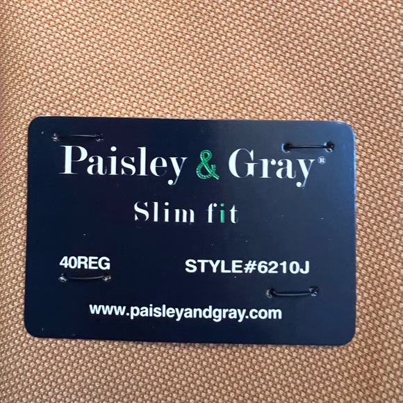 Paisley & Gray NWT Classic Camel Colored Sz 40R Slim Fit Lined Blazer Coat (489) - Picture 9 of 10